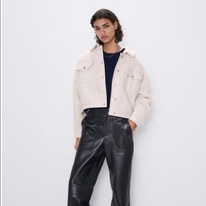 Zara Cream Shearling jacket